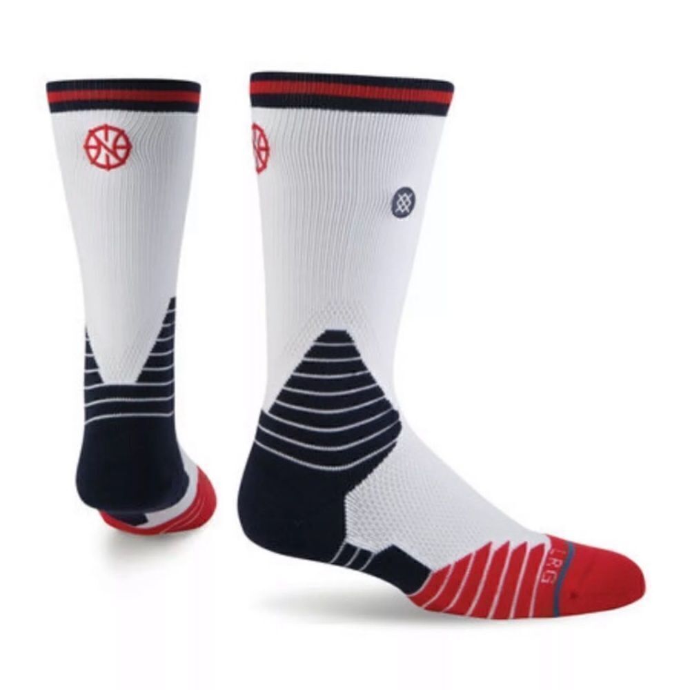 Stance 559 New Orleans Pelicans NBA Core Crew Sock Red White Blue Small